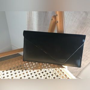 Nisolo Luisa Black Leather Clutch